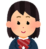 制服の女子学生イラスト